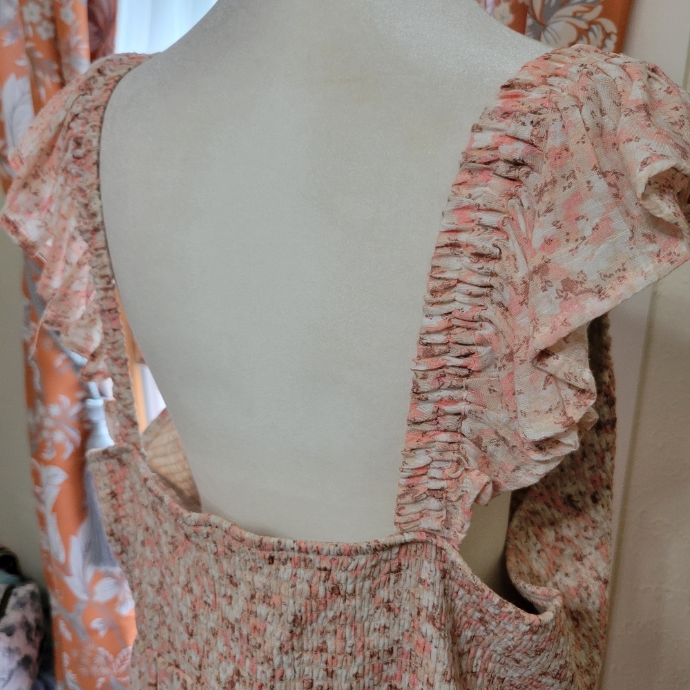 Floral Ruffle Sleeve Dress - Picture 5 of 6